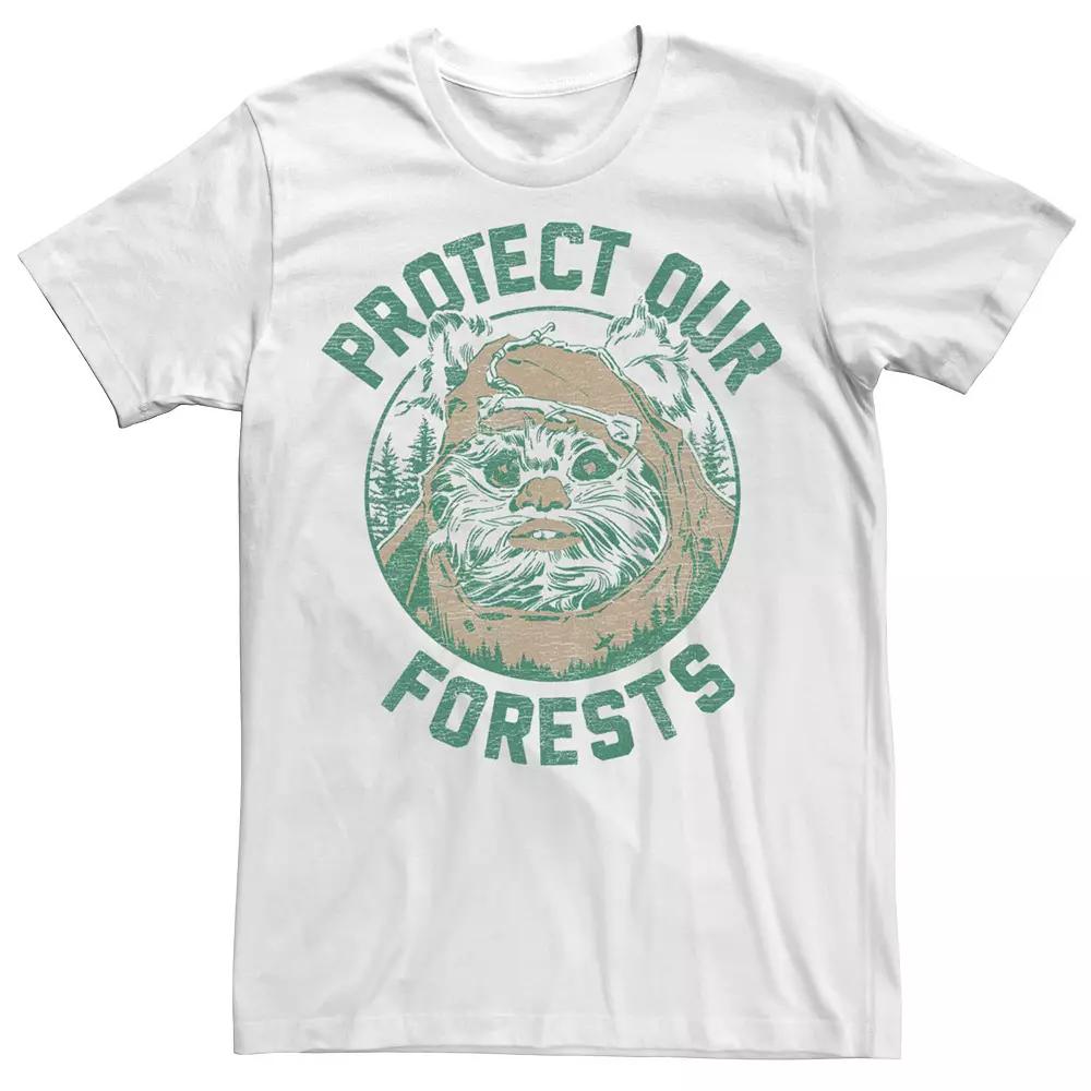 Men's Star Wars Ewok Protect Our Forests Transparent Earth Day Tee,  Product Image