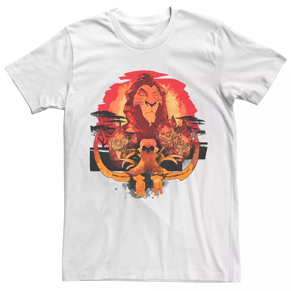 Disney's The Lion King Men's Scar Watercolor Bad Lands Portrait Tee,  Product Image