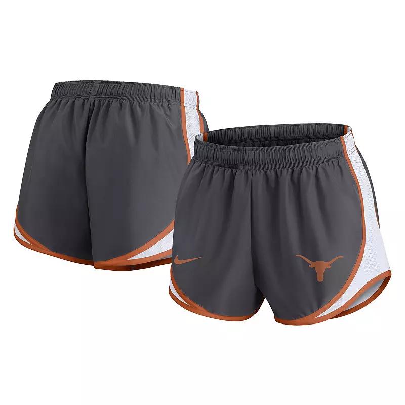 Women's Nike Charcoal Texas Longhorns Spring Break Tempo Performance Shorts, Size: Medium Product Image