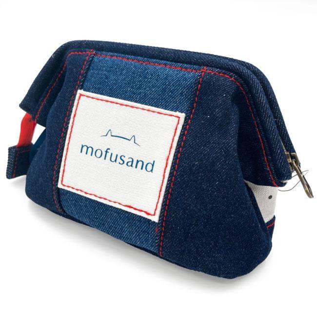 mofusand Denim Makeup Pouch (Cherry) Product Image