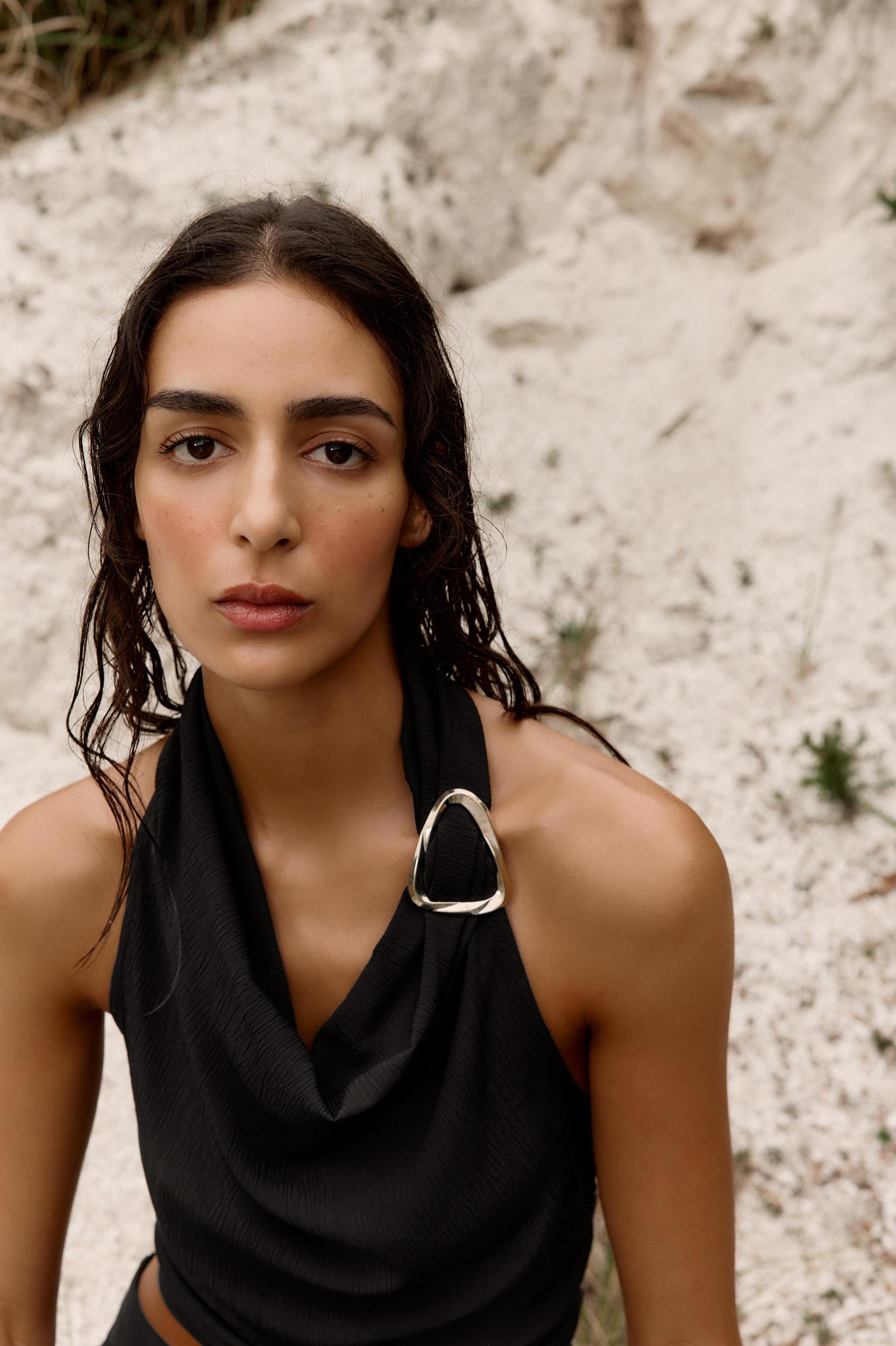 HALTER TOP WITH HARDWARE Product Image