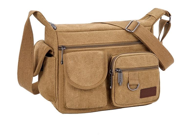 Lior Canvas Tote Bag Messenger Crossbody Shoulder Bag Large Bag with Multiple Pockets Product Image