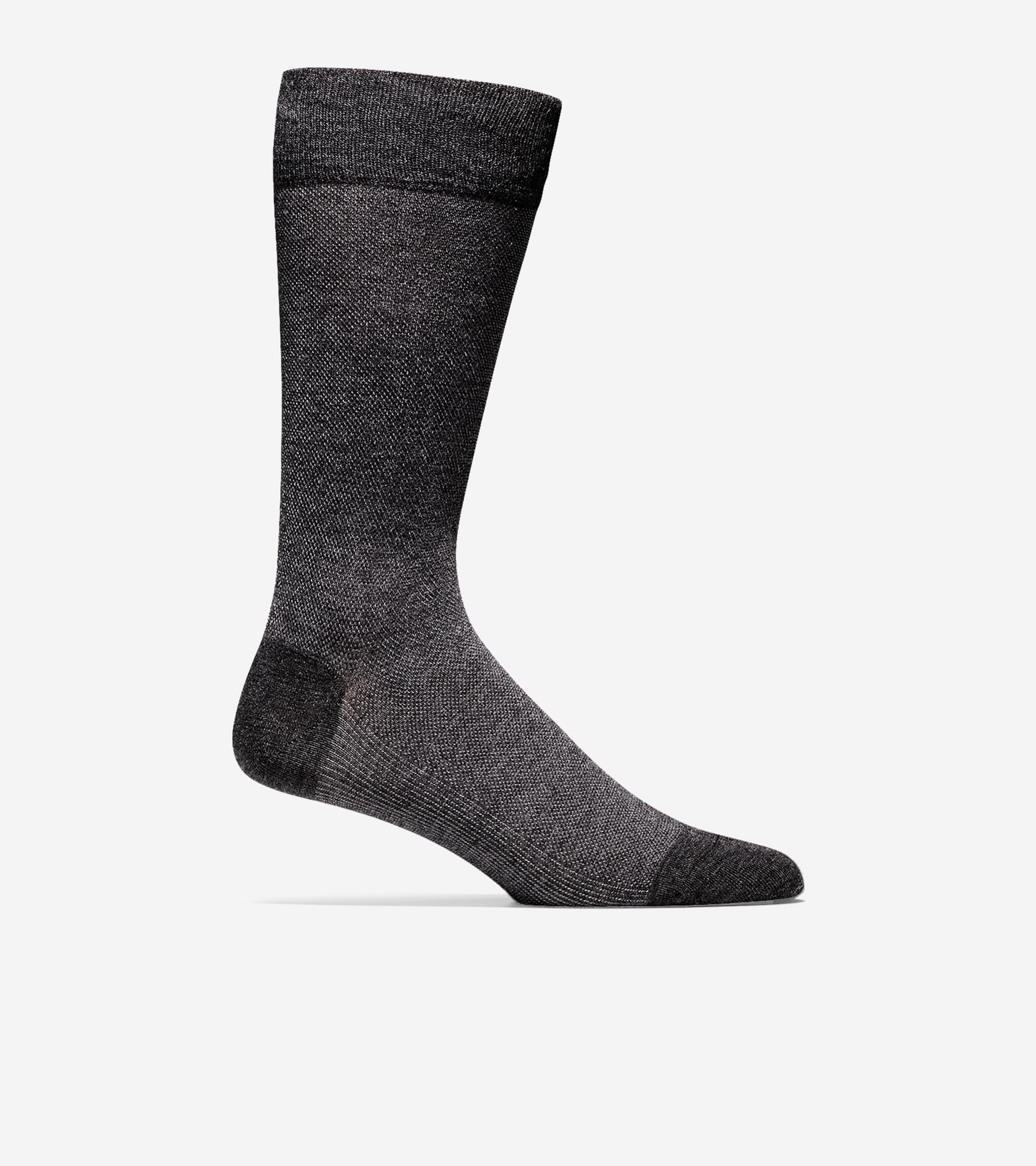 Men's Pique Crew Socks in Gray | Cole Haan Product Image