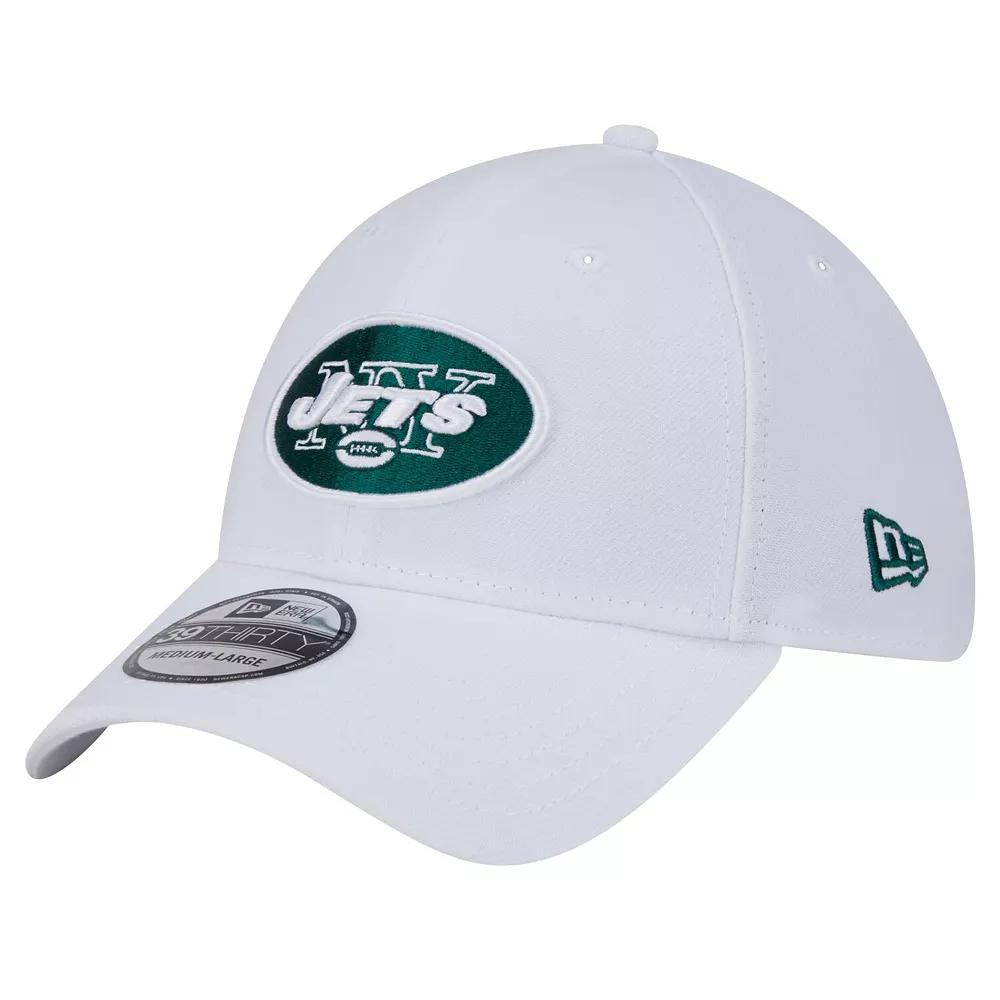 Men's New Era White New York Jets Throwback 39THIRTY Flex Hat, Size: Large/XL Product Image