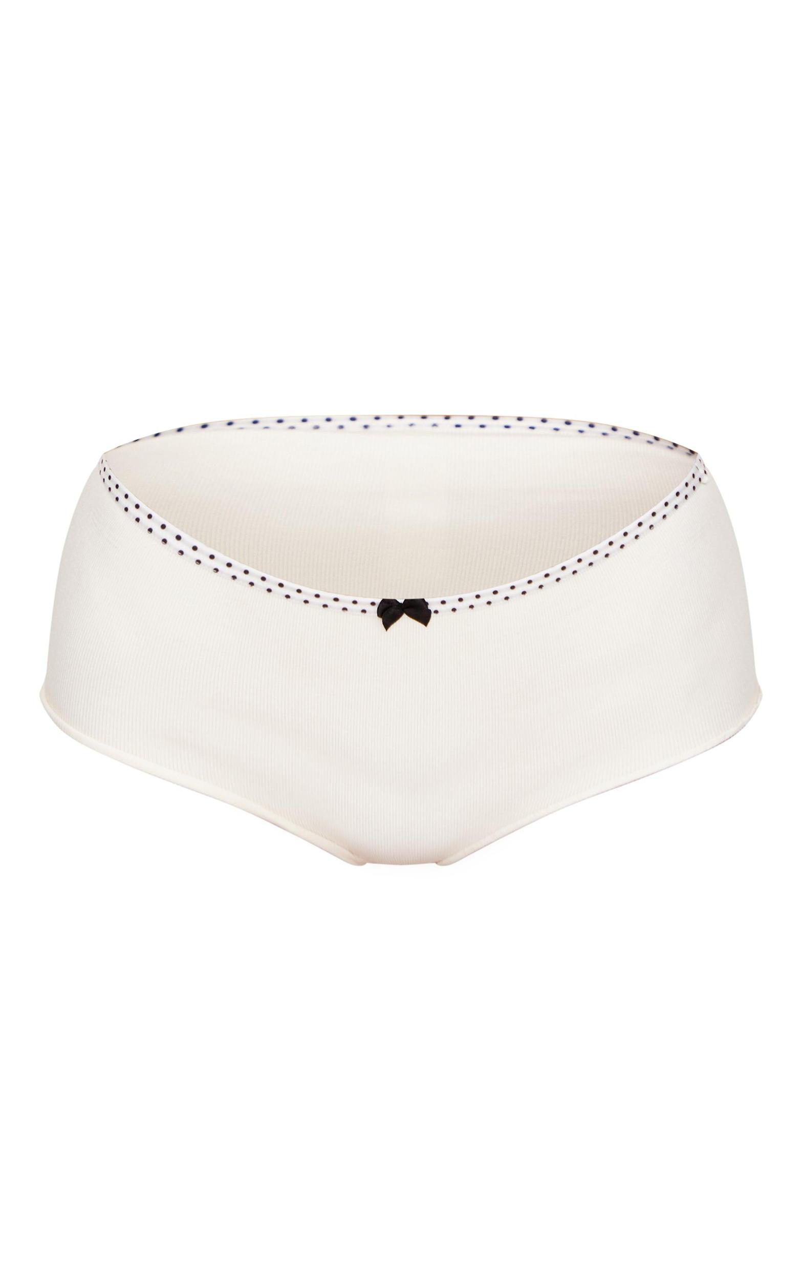 Cream Bow Detail Panties Product Image