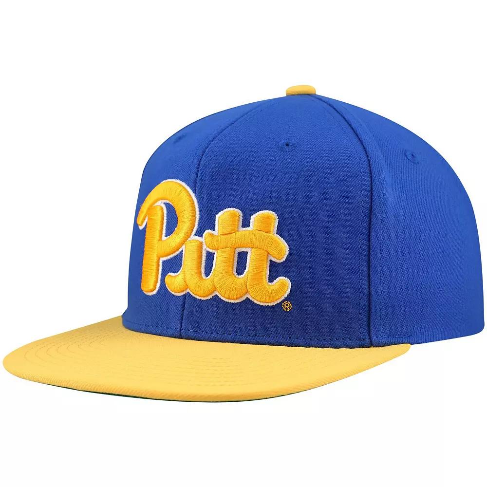 Men's Mitchell & Ness Royal/Gold Pitt Panthers 2-Tone 2.0 Snapback Hat, Blue Product Image