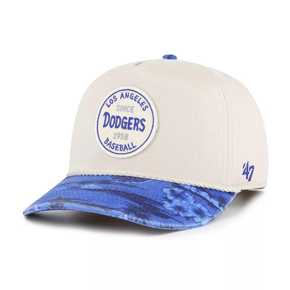 Men's '47 Cream/Navy Los Angeles Dodgers Fiji Rope Hitch Adjustable Hat, Beige Product Image