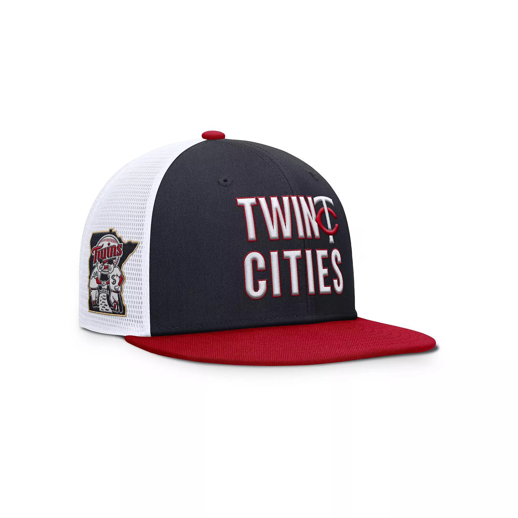 Men's Nike  Navy Minnesota Twins Pro Trucker Snapback Hat, Size: Medium/Large, Blue Product Image