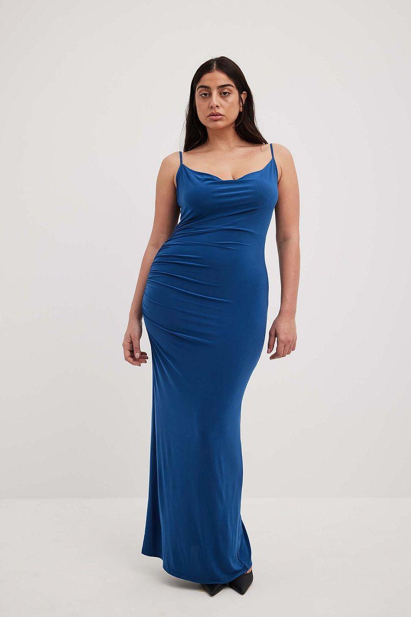 Spaghetti Strap Draped Dress Product Image
