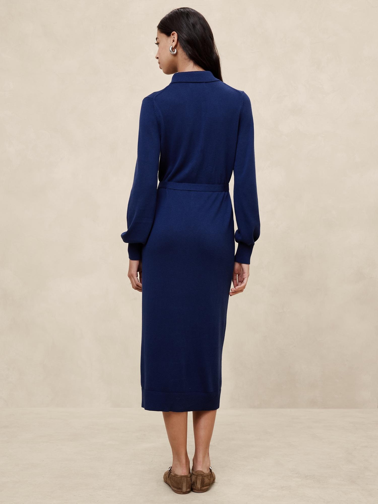 Buttoned Midi Sweater Dress Product Image