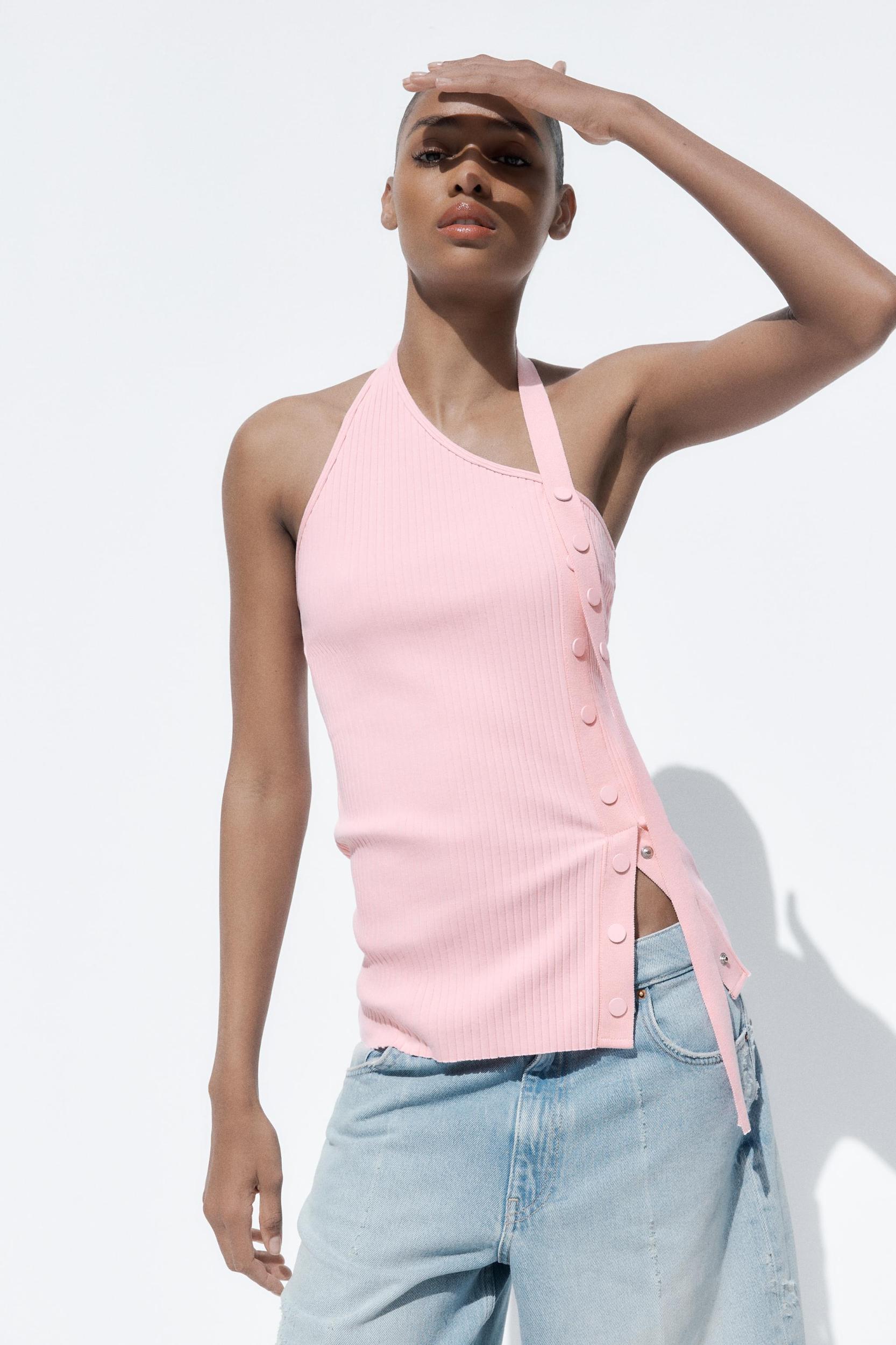 ASYMMETRICAL RIBBED TOP Product Image