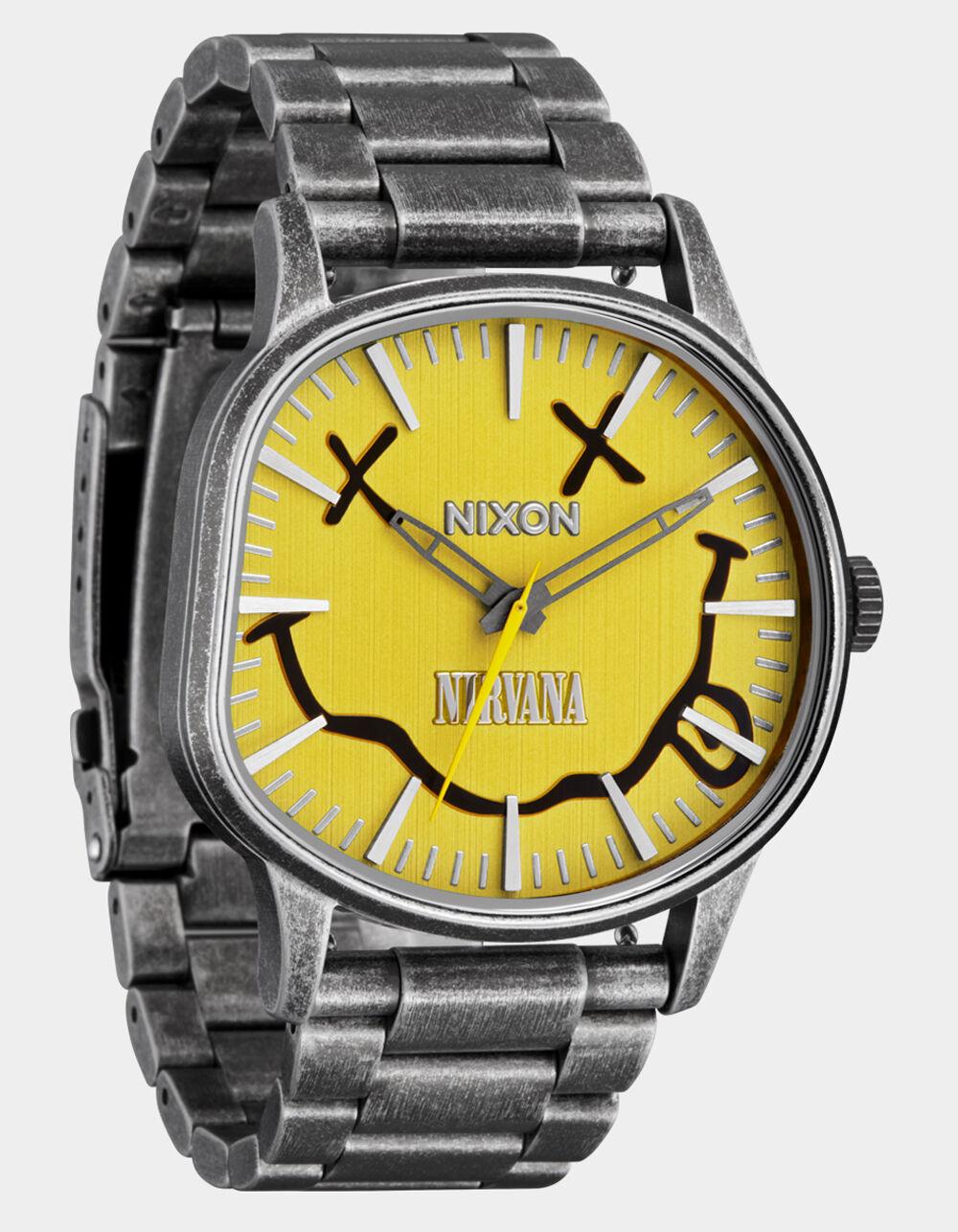NIXON x Nirvana Wobble Sentry Stainless Steel Watch - YELLOW NIRVANA SMILEY Product Image