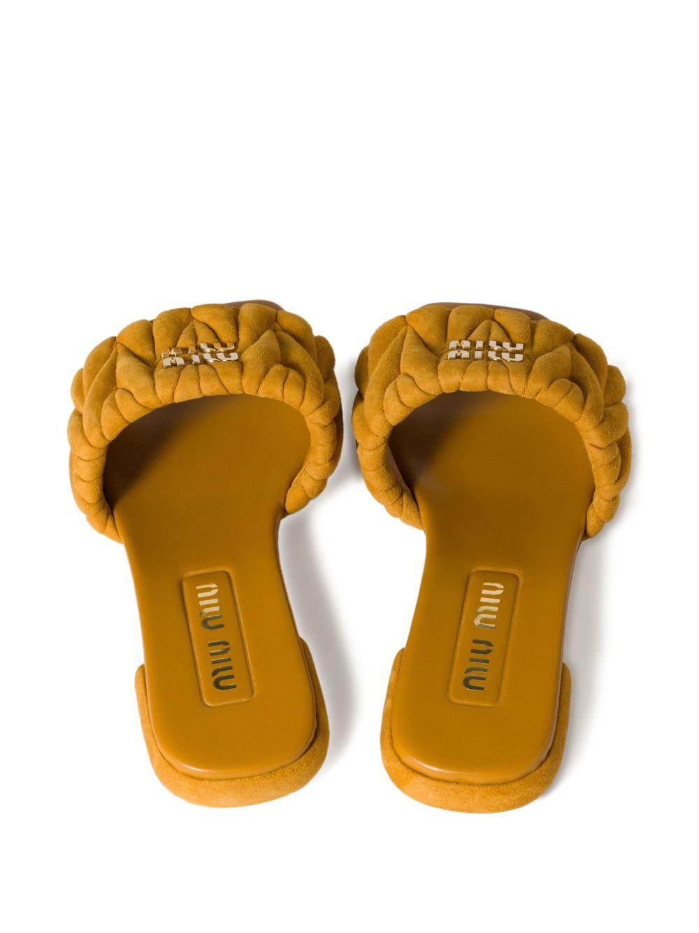 matelassé suede slides Product Image