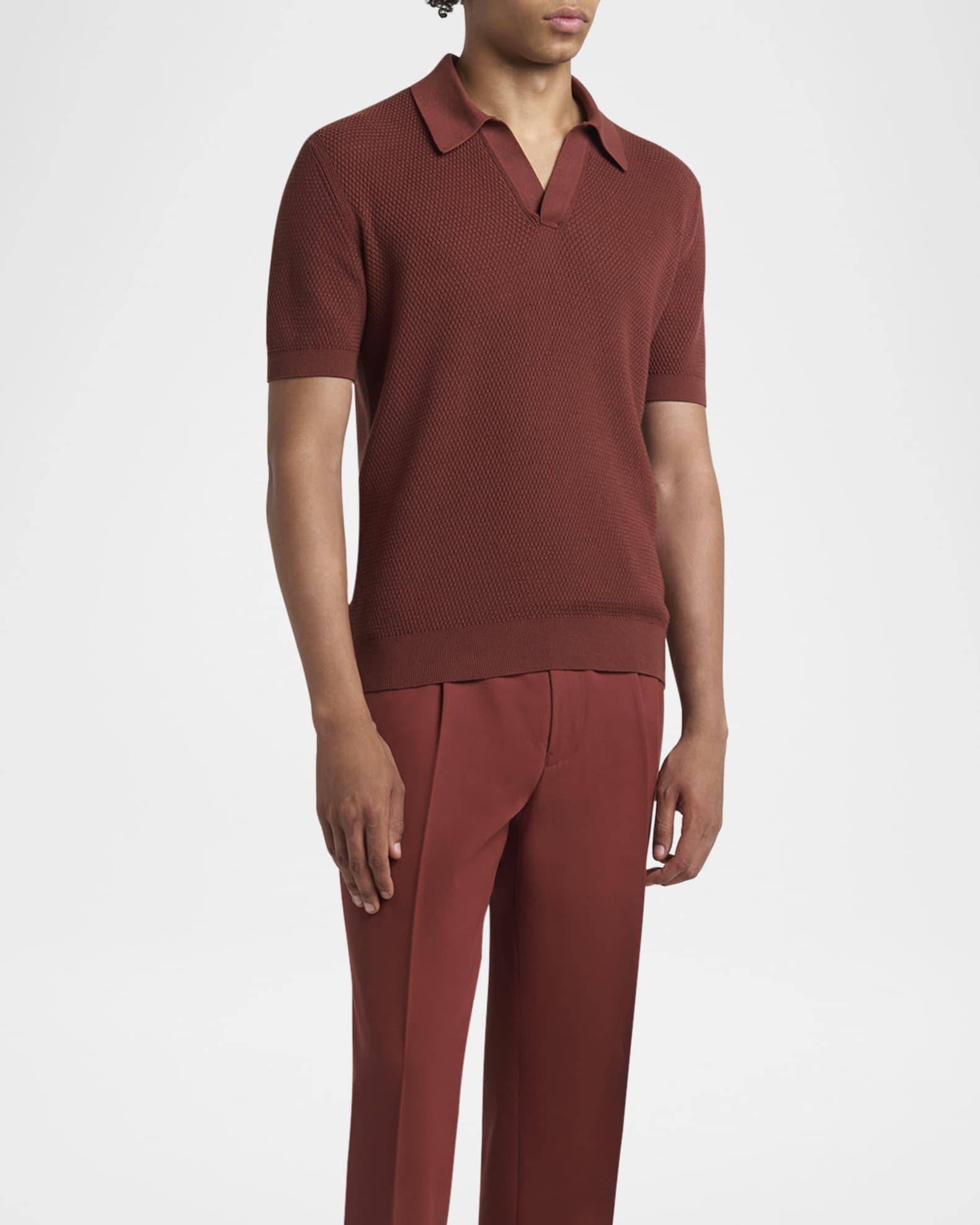 Men's Textured Johnny Polo Sweater Product Image