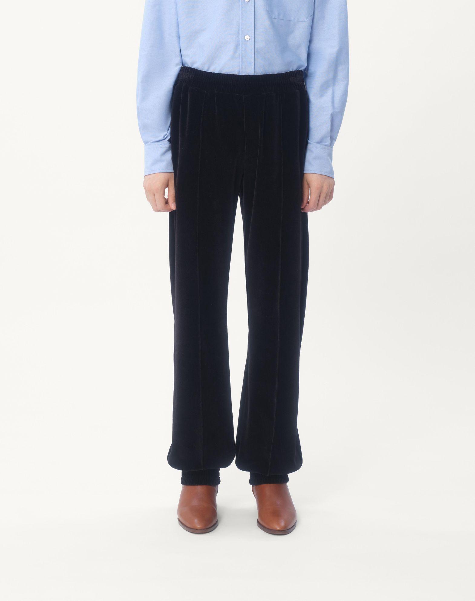 Chenille Jogging Pants With Chez Valentino Patch Product Image