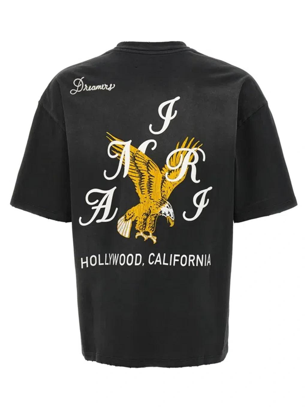 Black 'AMIRI' Eagle Oversized T-shirt Product Image