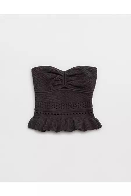 Aerie Peplum Sweater Tube Top Women's Product Image