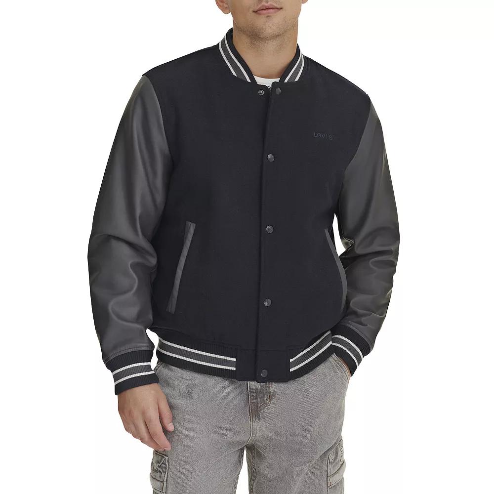 Men's Levi's® Mixed Media Letterman Bomber Jacket,  Product Image