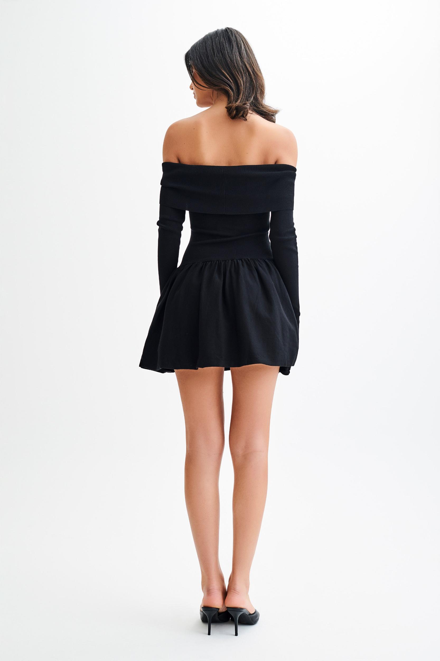 Atlanta Long Sleeve Mini Dress - Black Product Image