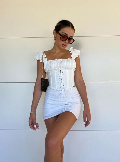 Selby Mini Skirt White Product Image