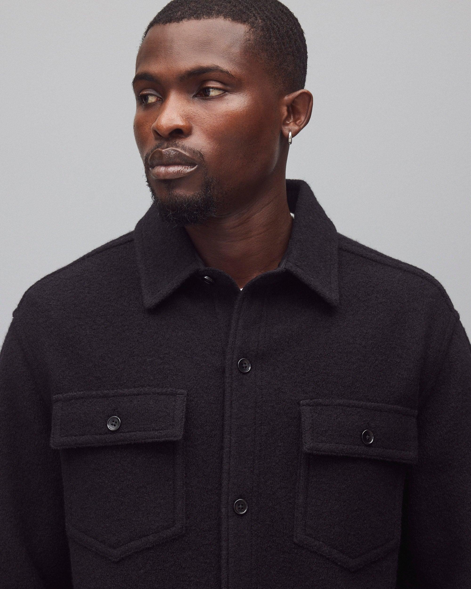 Plus Size Twill Patchwork Contrast Trim Button Up Blazer Black Women Office Plain Contrast Sleeve Long Sleeve Suit Collar 14-16/1X Office Blazers BloomChic Product Image