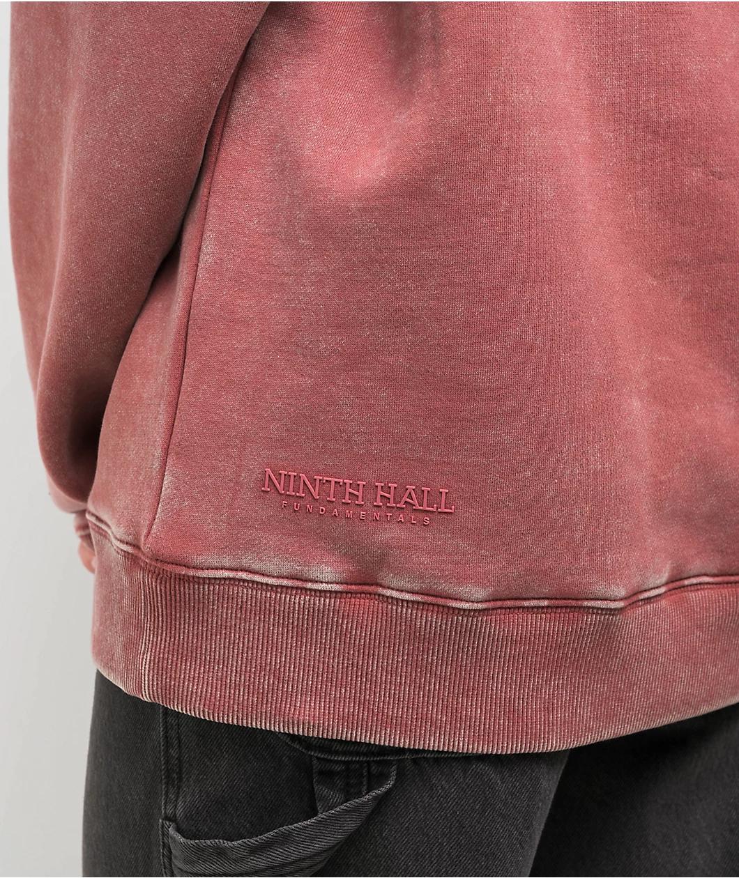 Ninth Hall Fundamentals Red Wash Relaxed Hoodie Product Image