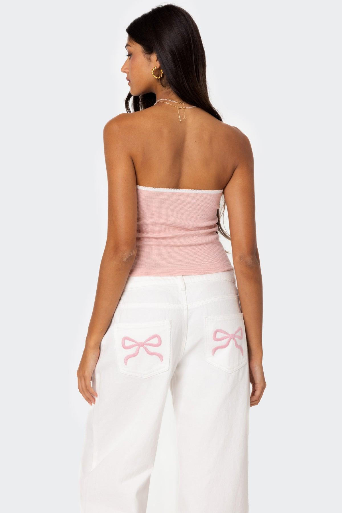 Kacey Strapless Waffle Top Product Image