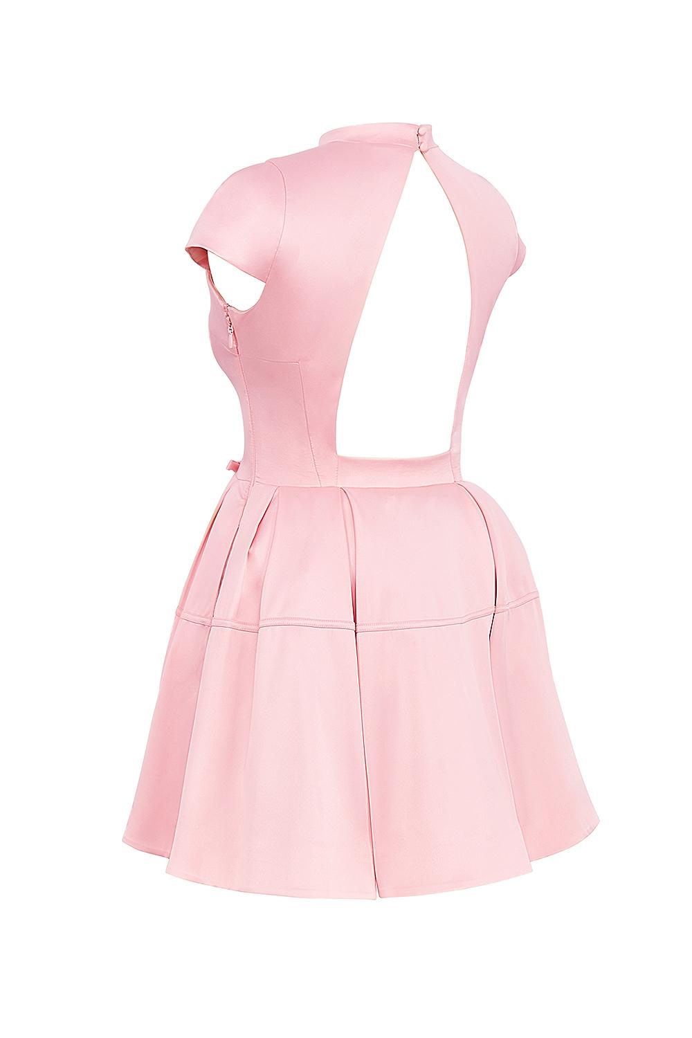 Saida  parisian pink backless mini dress - sale Product Image
