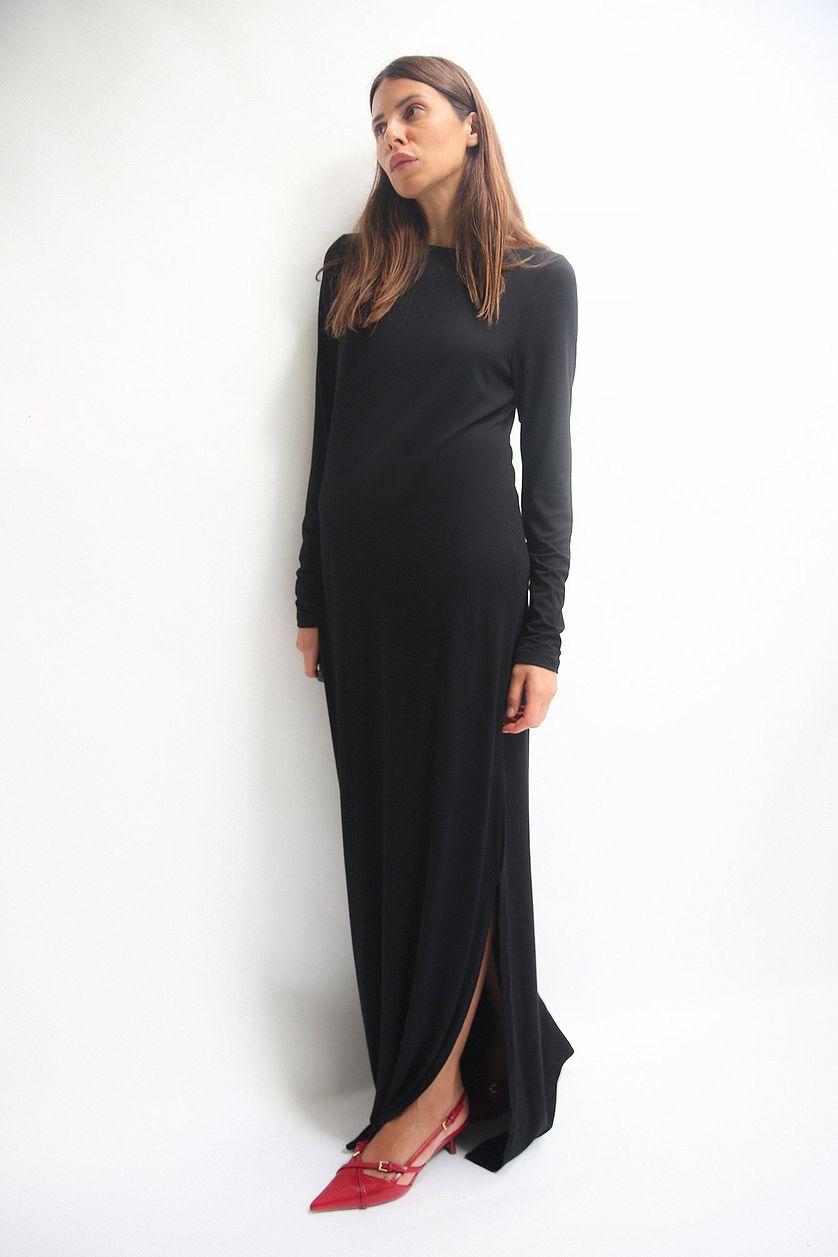 Soft Line Boat Neck Maxi Dress Product Image