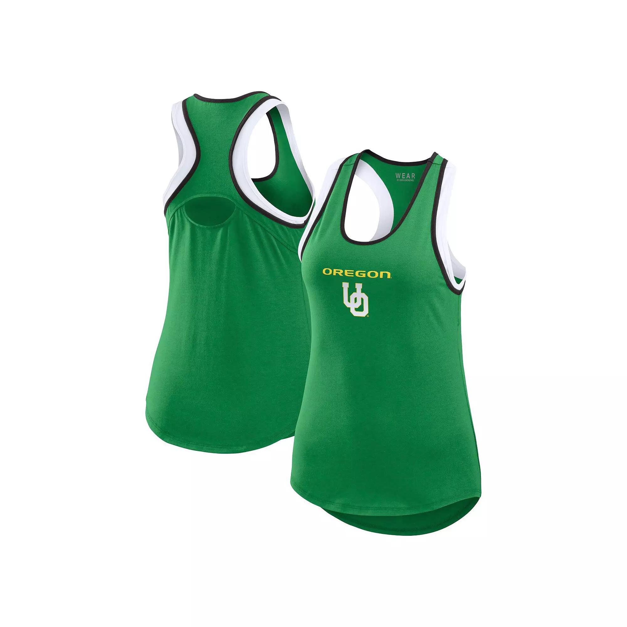 Women's WEAR by Erin Andrews Navy New York Yankees Colorblock Racerback Tank Top,  Product Image