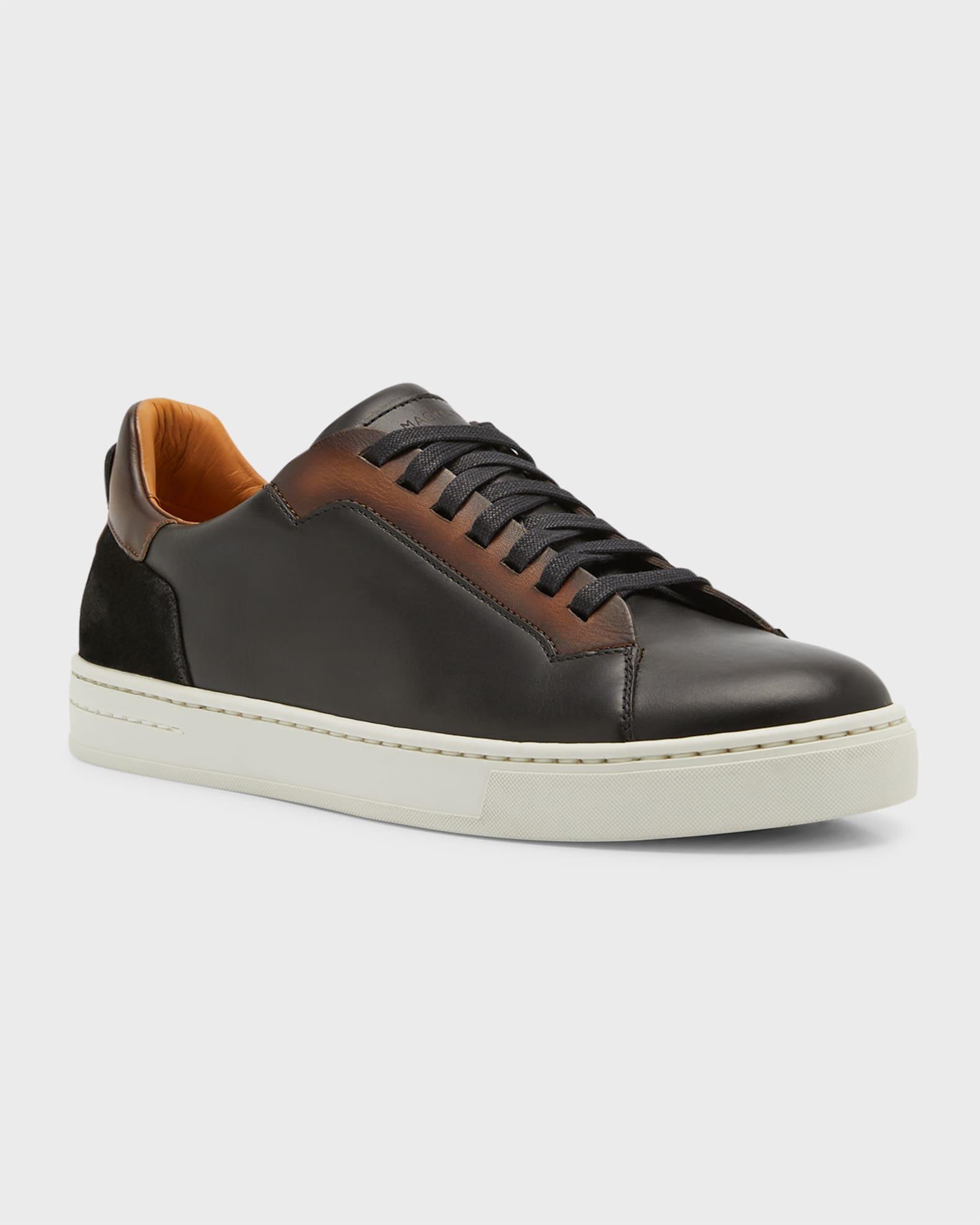 Men's Amadeo Bicolor Leather Low-Top Sneakers Product Image