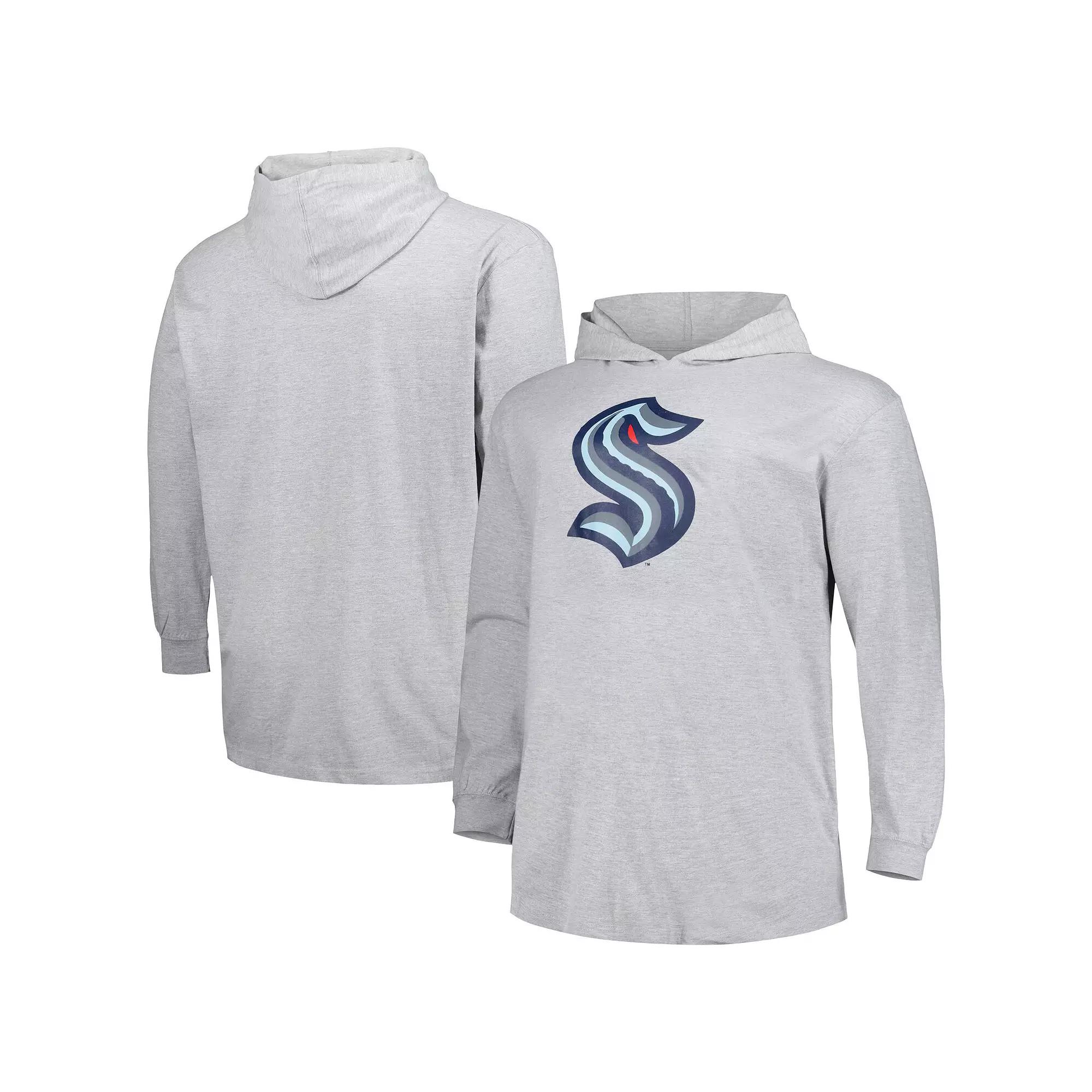 Men's Heather Gray Seattle Kraken Big & Tall Pullover Hoodie,  Product Image