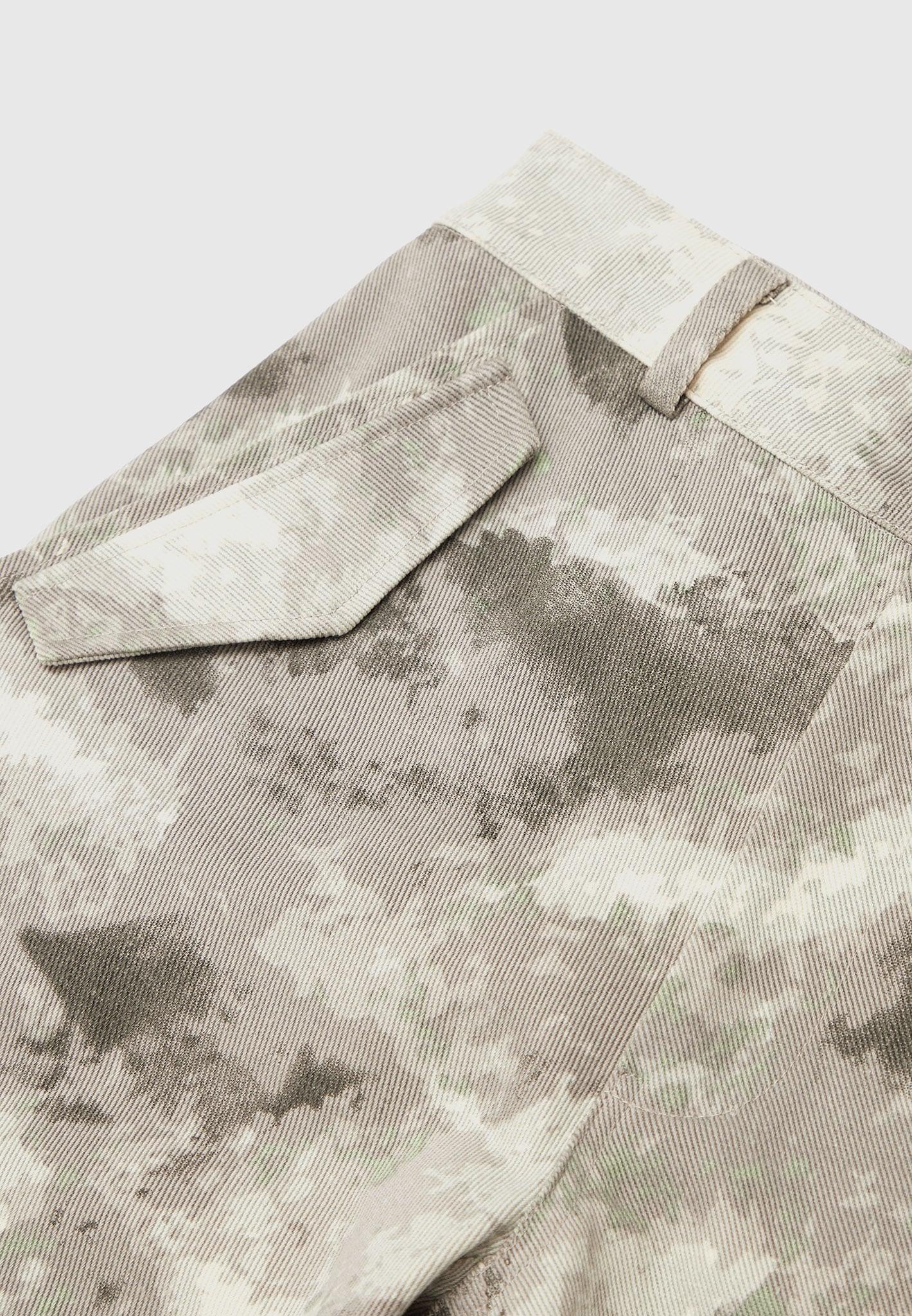 High Waisted Camo Cargo Pants - Grey Female Product Image