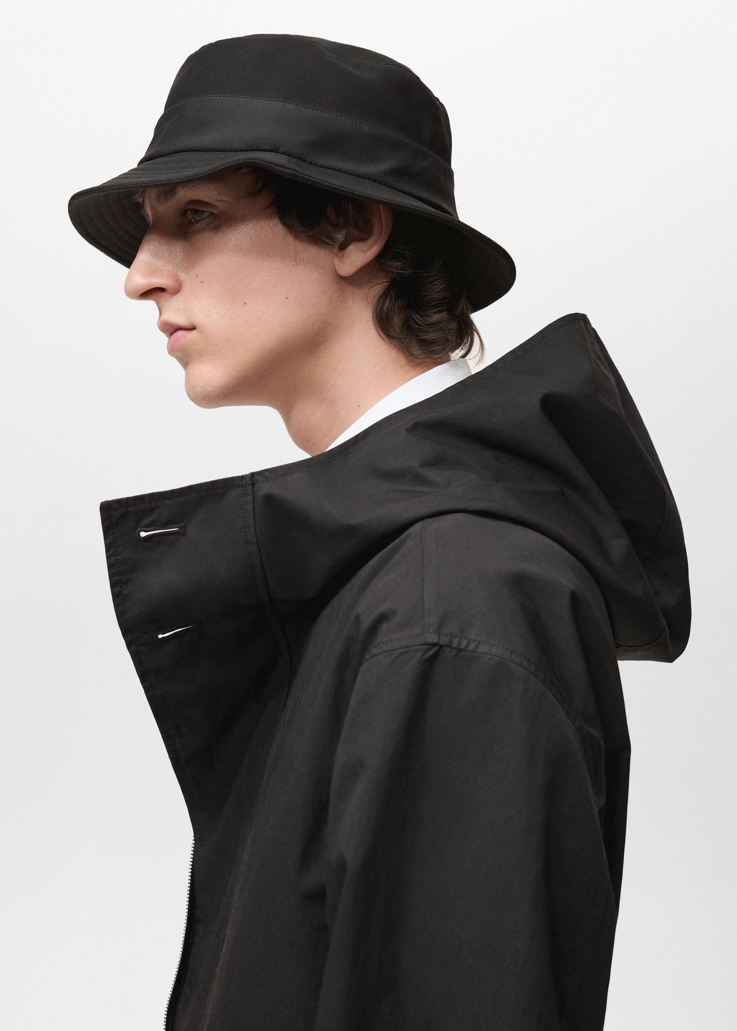 Trench coat with belt and hood - Men | MANGO USA Product Image