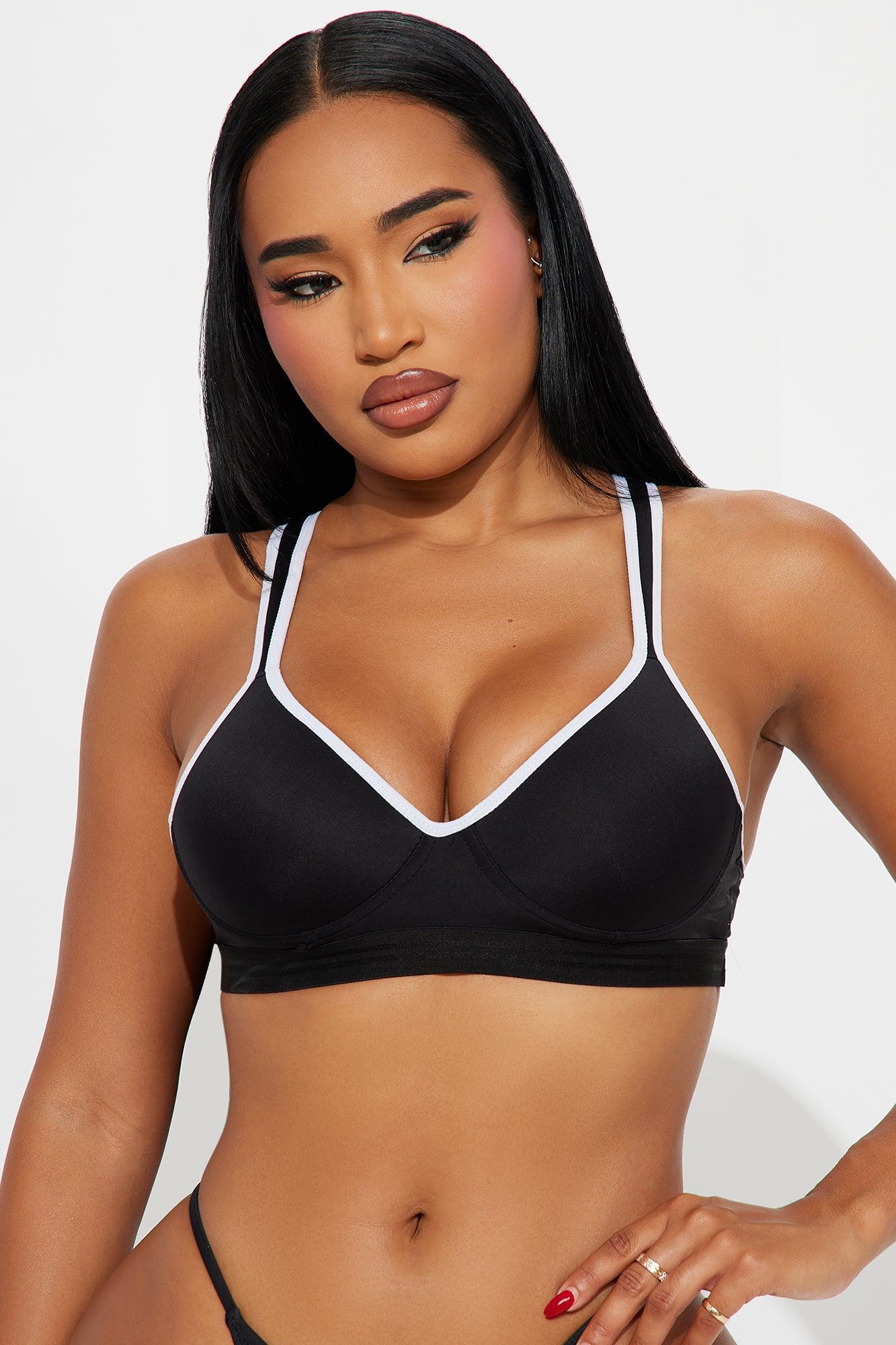 Sporty Look 2 Pack Wireless Molded Cup Microfiber Bra - Black/combo Female Product Image