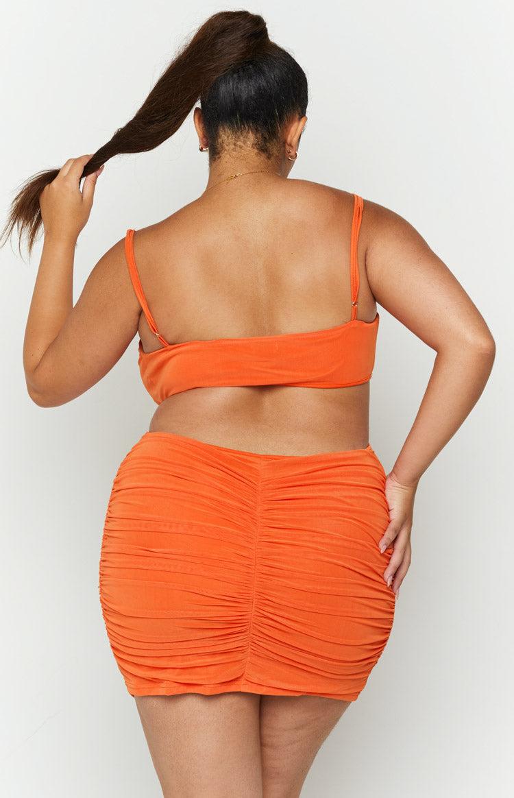 Claribel Orange Mini Dress Product Image