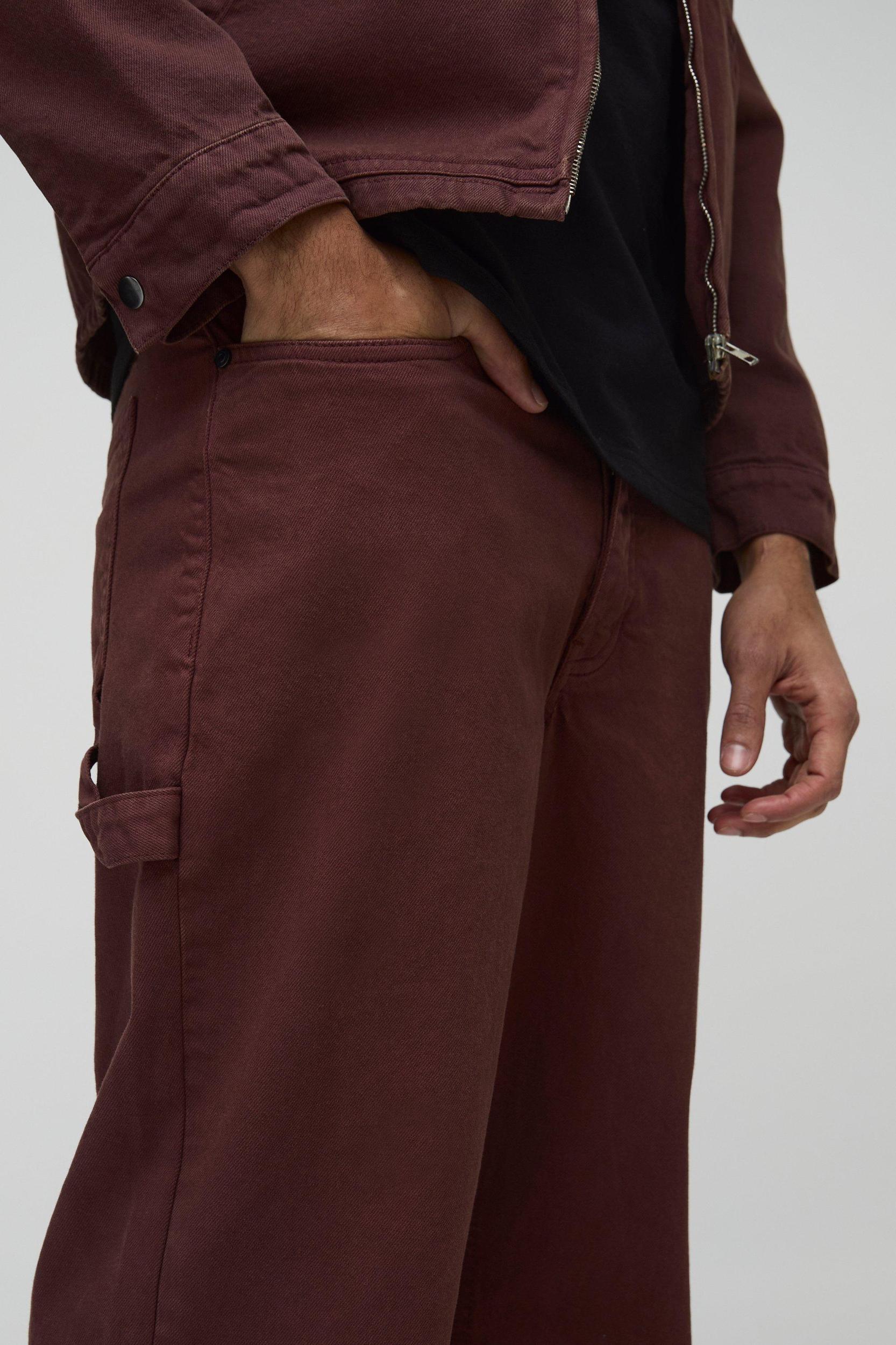 Relaxed Fit Twill Carpenter Pants | boohooMAN USA Product Image