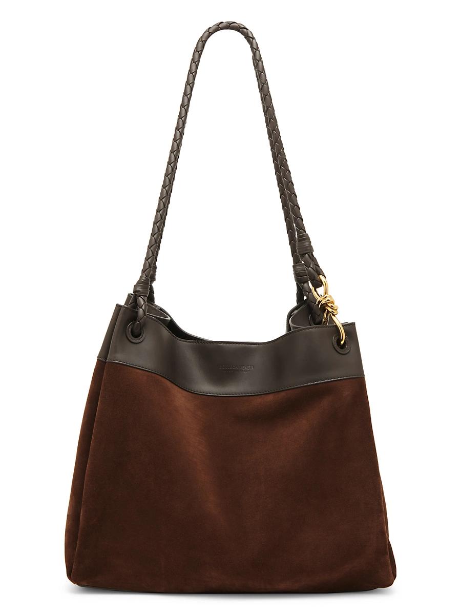 Womens Maxi Parachute Leather & Suede Tote Bag Product Image