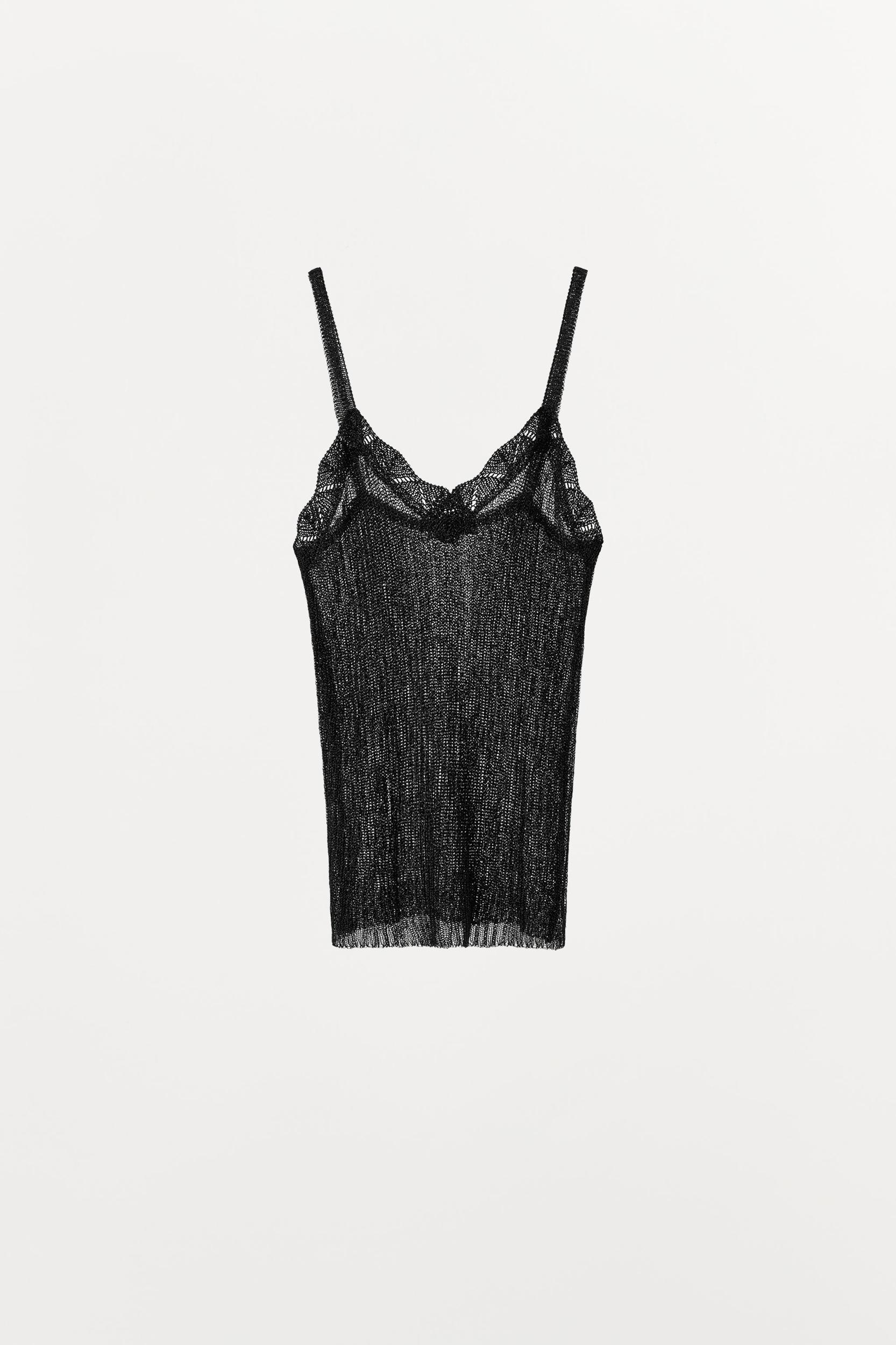 METALLIC THREAD KNIT TOP Product Image