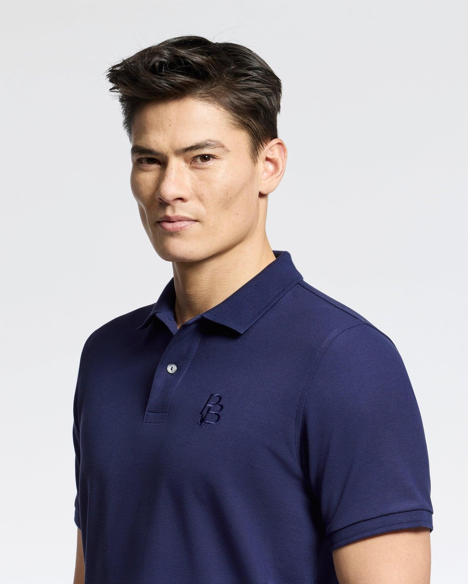 MENS NICHOLSON RIB COLLAR PIQUE POLO - B6K401F200 Male Product Image