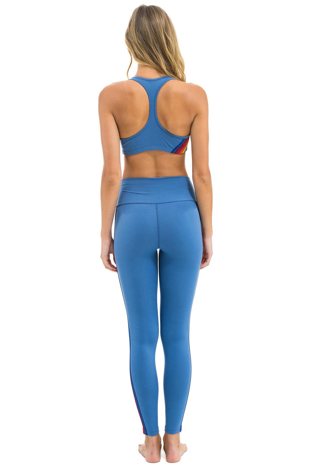 FULL LENGTH HI-RISE 5 STRIPE LEGGINGS - DUSTY BLUE Female Product Image