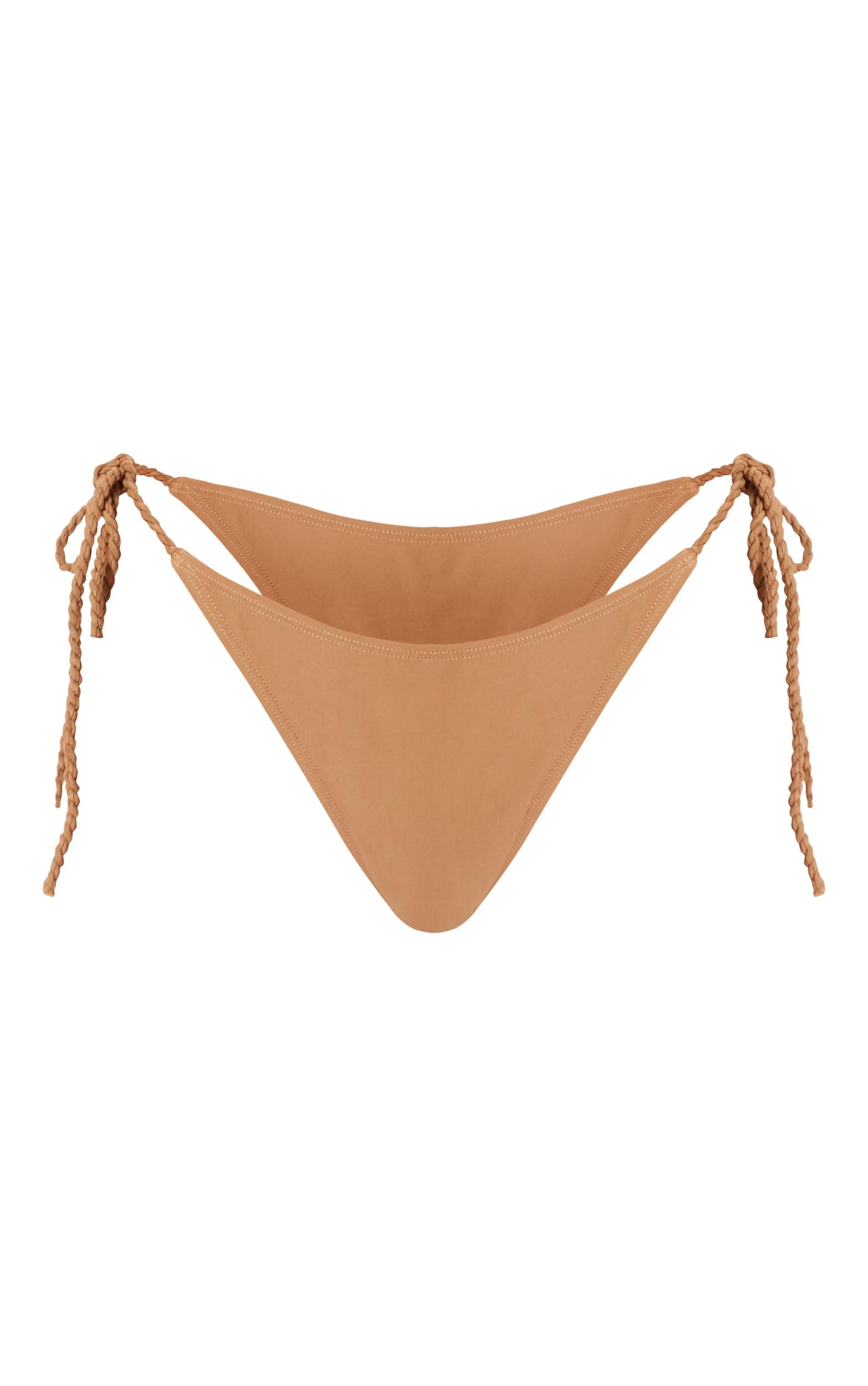 Stone Twist Strap Tie Side Bikini Bottoms Product Image