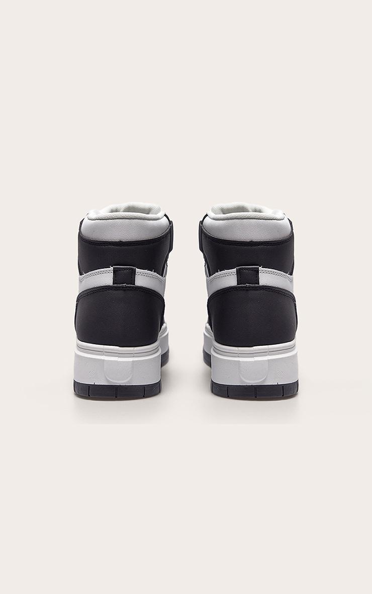Monochrome Hi Top Lace Up Platform Sneakers Product Image
