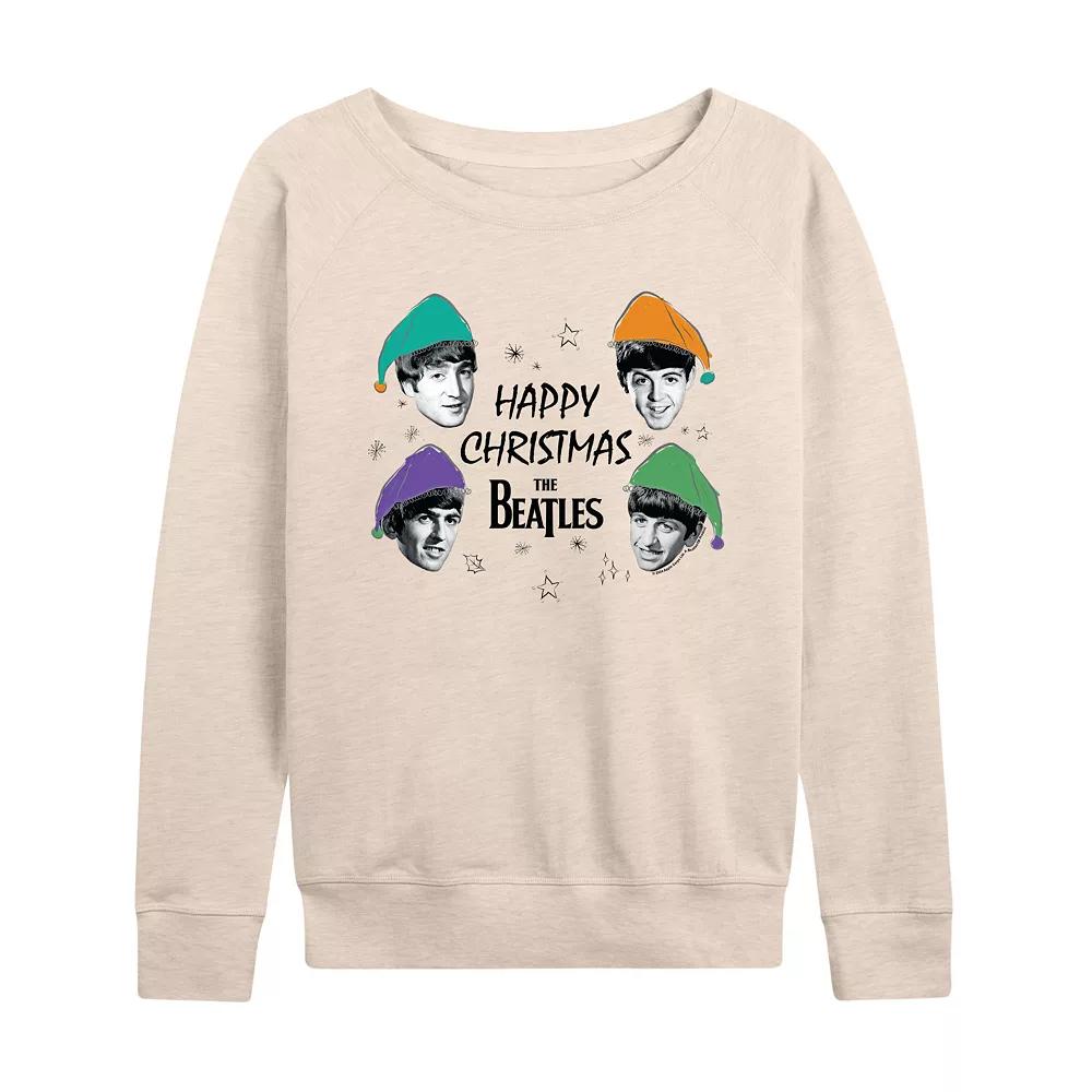 Women's The Beatles Happy Christmas French Terry Long Sleeve Tee,  Product Image