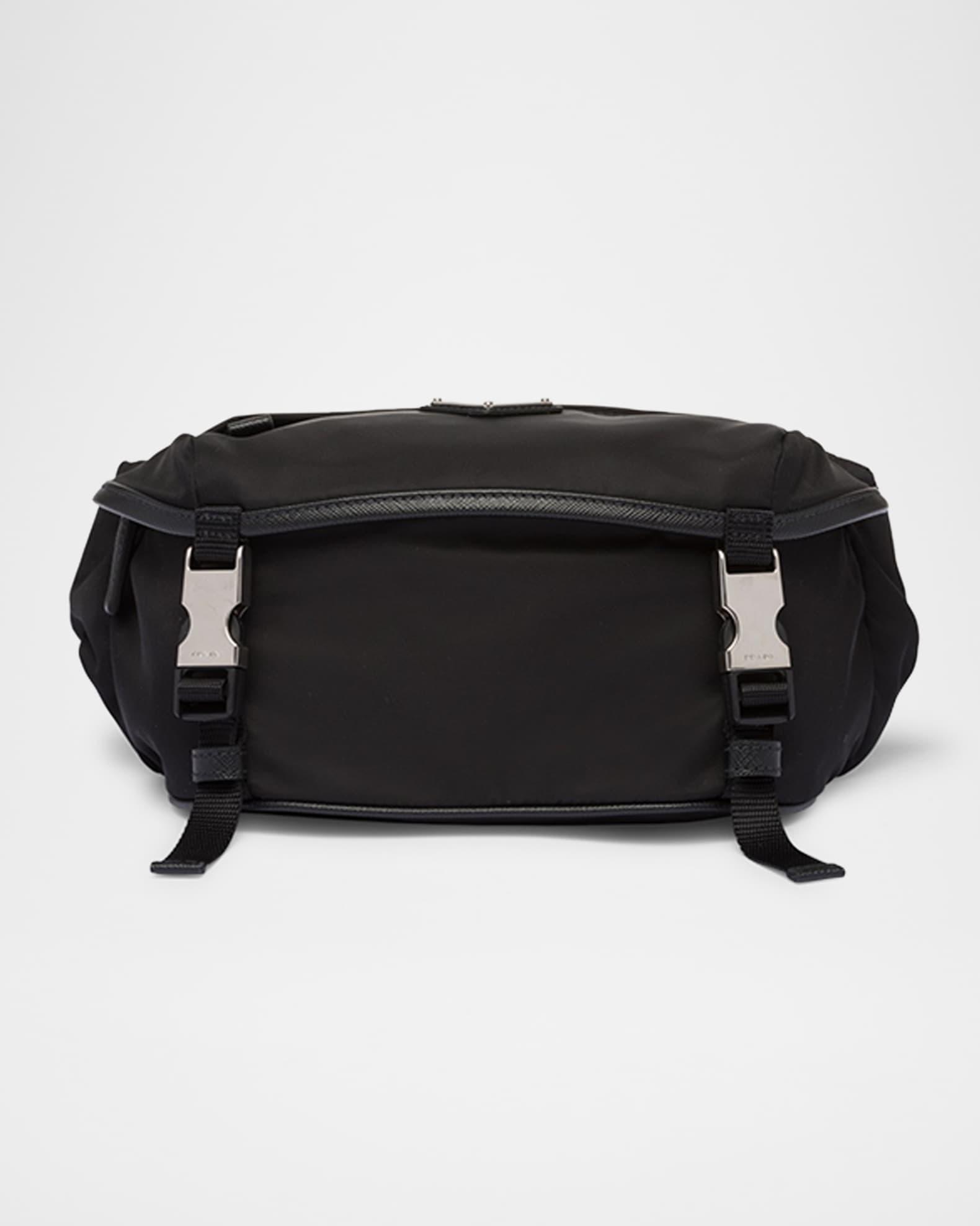 Men's Re-Nylon and Saffiano Leather Shoulder Bag Product Image