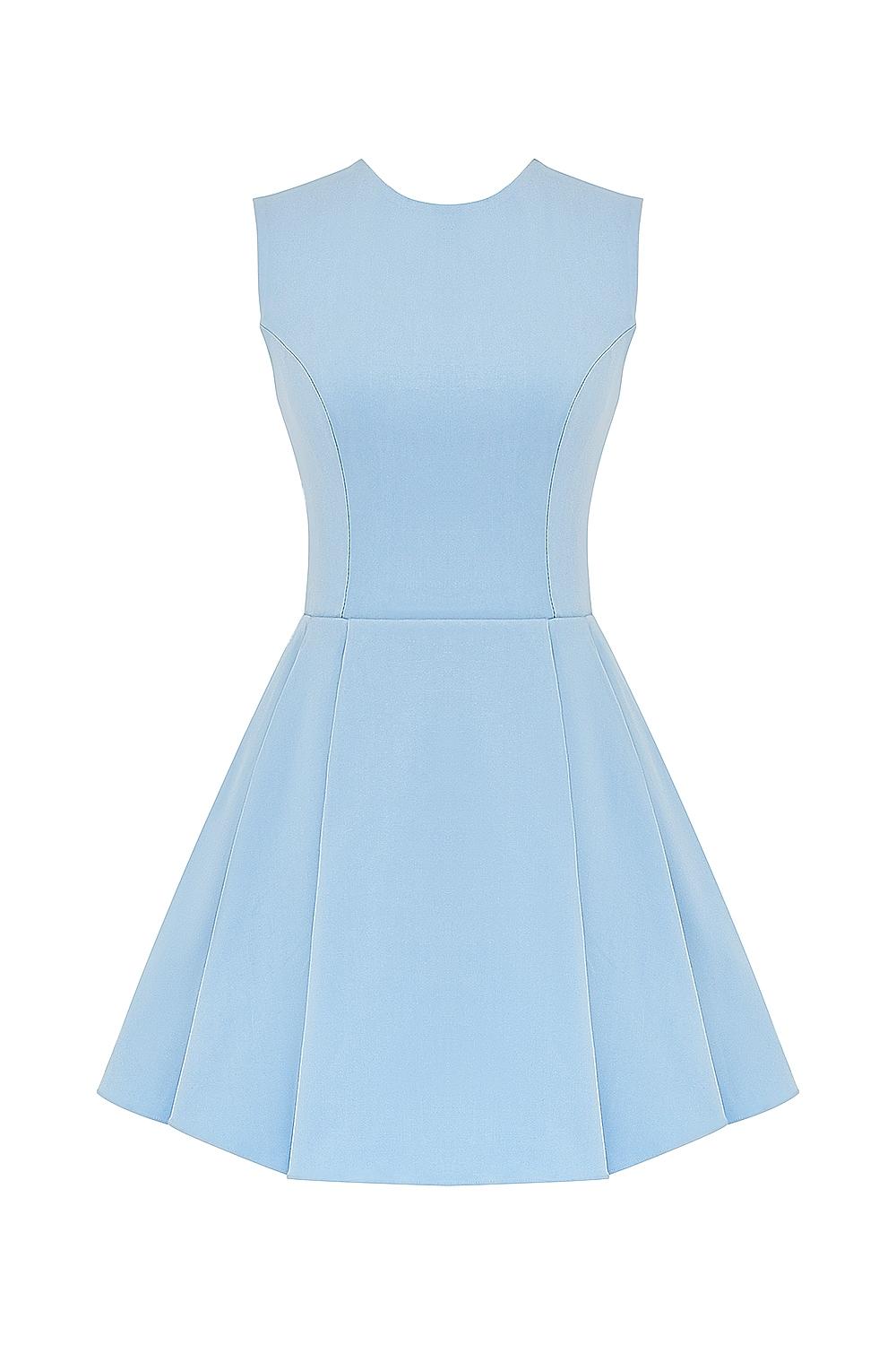 Ingrid  tuscan blue twill mini dress Product Image