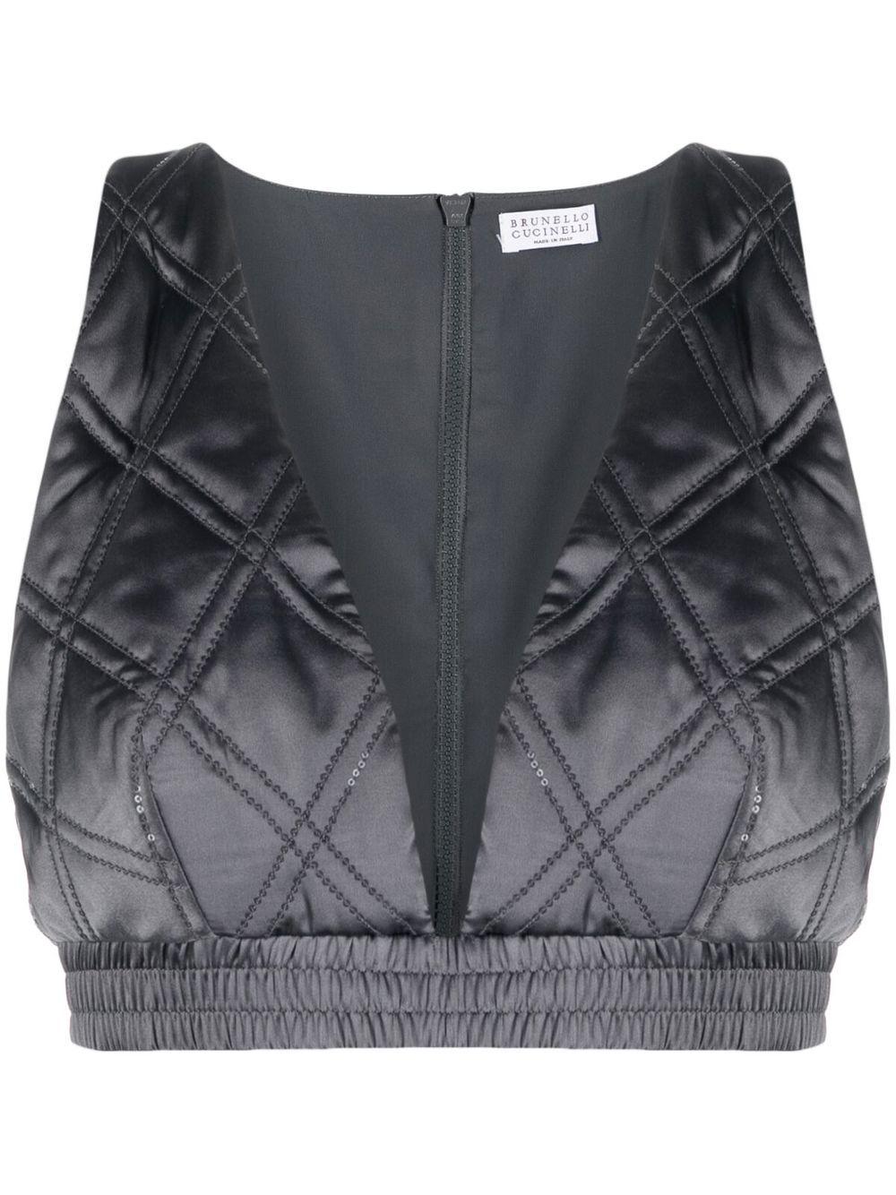 quilted cropped top Product Image
