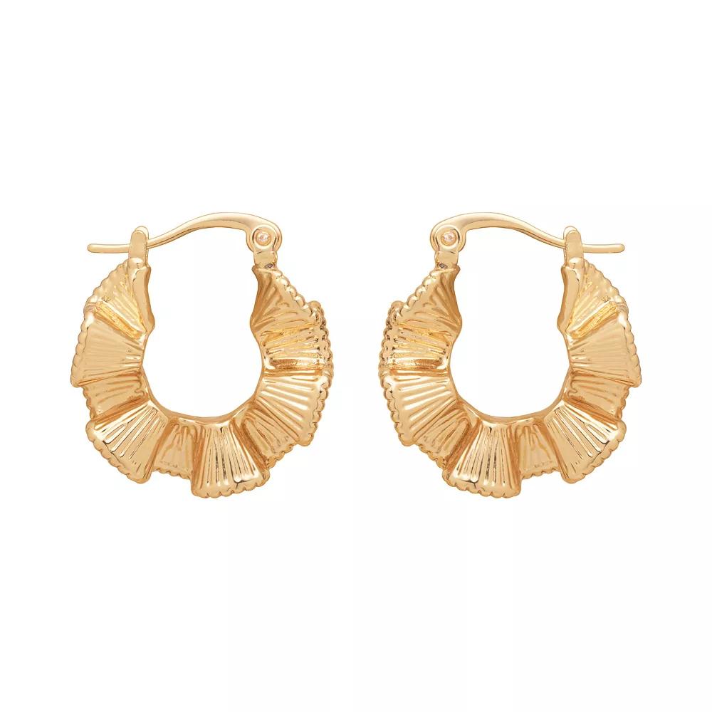 LC Lauren Conrad Ribbed Mini Hoop Earrings, Women's, None Product Image