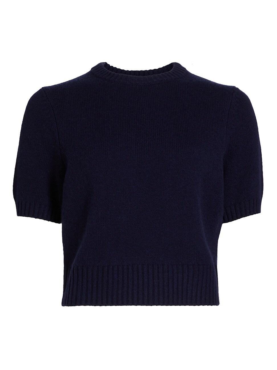 Womens Elsie Wool-Cashmere Short-Sleeve Sweater Product Image