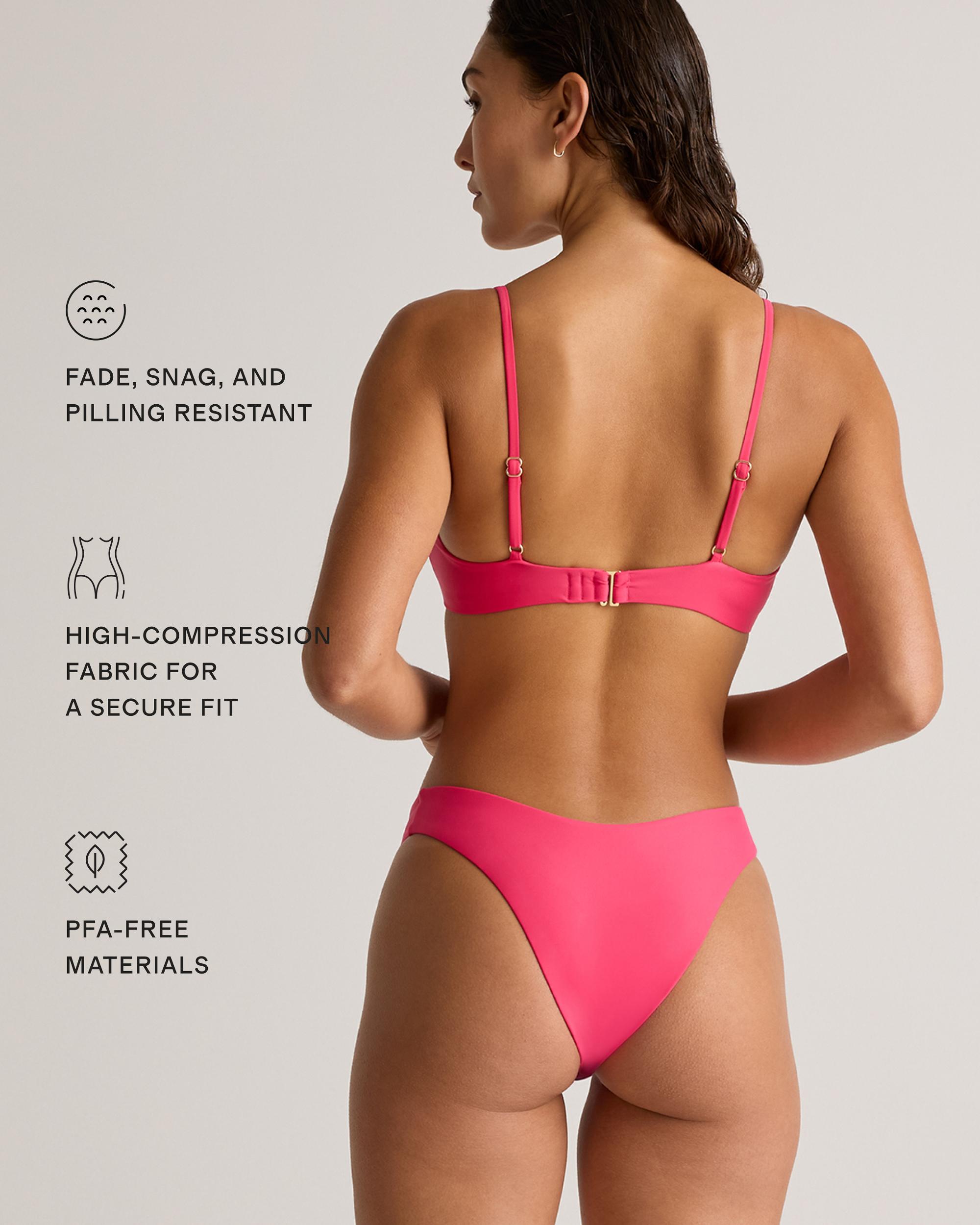Quince | Women's Italian High-Leg Bikini Bottom Size XL, 78% Recycled Polyamide, 22% Spandex Product Image